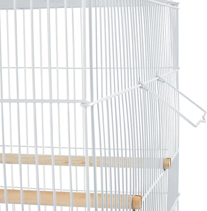 Yaheetech 30‘’ Flight Bird Cage Stackable Design for Small and Medium Birds with Slide Out Tray and Bottom Grate Budgies Cockatiels Lovebirds Canaries Parakeet Cage, White