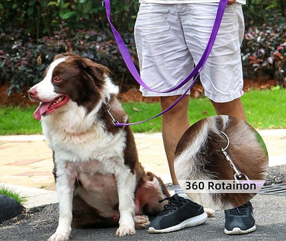 AMAGOOD Dog/Puppy Obedience Recall Training Agility Lead-15 ft 20 ft 30 ft 50 ft Long Leash-for Dog Training,Tie Out,Play,Safety,Camping (30Feet x 1Inch, Purple)