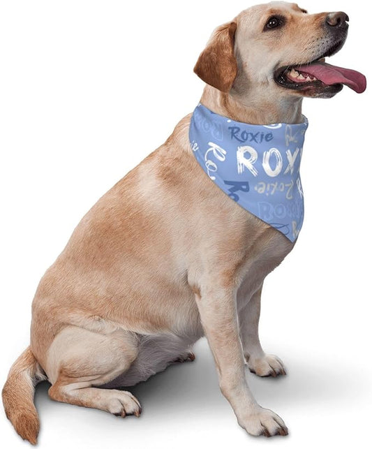 Custom Pet Scarf Personalized Dog Bandana with Name Personalized Add Your Text Bibs Triangle Head Scarfs Gift for Small Medium Large Dogs Cats Baby Puppy Pets Accessories