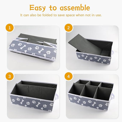 Dog treat storage organizers pet storage basket organizer great for organizing food treats snack for pet dogs cats birds animal bone