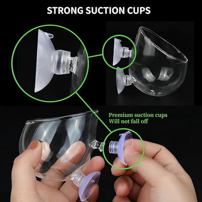2 PCS Aquarium Plant Holder Top Hanging Fish Tank Plant Pot Aquarium Planter Cups for Water Feature Decoration
