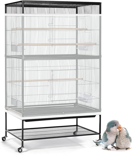 ASOCEA Large Bird Cage Seed Cather,Bird Cage Cover Adjustable Soft Airy Skirt Guard Birdcage Nylon Mesh Net for Parrot Parakeet Macaw African Round Square Cages Cover (118 * 31.5in/300 * 80cm) (White)