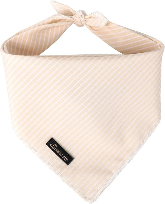 ARING PET Summer Dog Bandana-Cute Khaki Dog Bandanas, Comfortable Pet Scarf Dogs Triangle Bibs for Small to Large Boy Girl Dogs and Cats