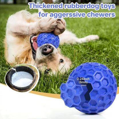 Tough Squeaky Dog Balls Puppy Toys, Interactive Dog Toys for Small Dogs, Puppy Chew Toys for Teething and Relax, Dogs Chew Toy Small Balls Dog Toys for Small Breed, Outdoor Dog Toy for Dogs