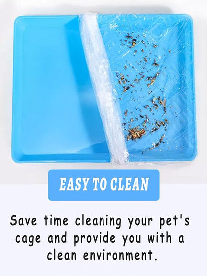 Disposable Bird Cage Liners - Clear Plastic Parakeet Liner Bags - 100 Pcs Universal Film for Finches, Canaries, Cockatiels