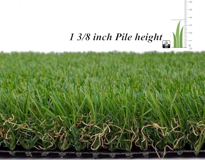 ALTRUISTIC Artificial Grass 14FTX81FT(1134 Square Feet), Realistic Fake Grass Deluxe Turf Synthetic Thick Lawn Pet Turf, 1 3/8” Height, Outdoor Decor, Customized