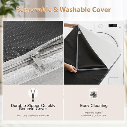 WNPETHOME Orthopedic XL Dog Bed for Crate, Waterproof Extra Large Dogs Bed with Removable Washable Cover, Multi-Needle Quilting Dogs Crate Bed