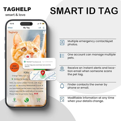 Smart QR Code Cat Collar 2-Pack, Breakaway Reflective Collar with Digital ID Tag - The Smart Upgrade to Personalized Name Collars, Adjustable with Bell (Yellow & Green)
