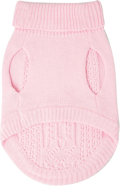 Stretchy Cat Sweater - 17 Colors & 6 Sizes | Snug Winter-Ready Knit for Boy/Girl Cats & Kittens(Light Pink, X-Small)