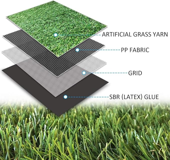 ALTRUISTIC Artificial Grass 4FTX28FT(112 Square Feet), Realistic Fake Grass Deluxe Turf Synthetic Thick Lawn Pet Turf, 1 3/8” Height, Outdoor Decor, Customized