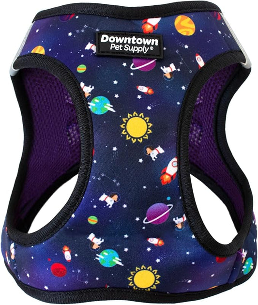 Downtown Pet Supply Step-in Dog Harness – No Pull, Adjustable Padded Mesh with Reflective Trim, Secure Buckle Strap – Comfortable & Breathable Small Dog Harness, X-Large, Space