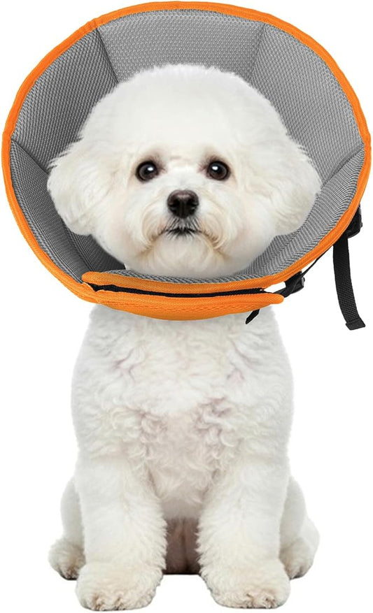 Dog Cone Collar After Surgery, Adjustable Soft Recovery Cone for Small Dogs to Stop Licking, Light-Weight Comfortable Elizabethan Collar for Dogs Anti-Bite Lick Protective Wound