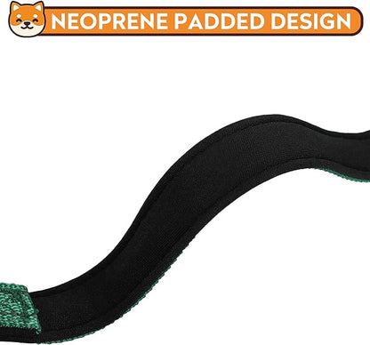 Reflective Dog Collar, Adjustable Soft Neoprene Padded Nylon Pet Collars with Buckle for Large Dogs, Dark Green,L