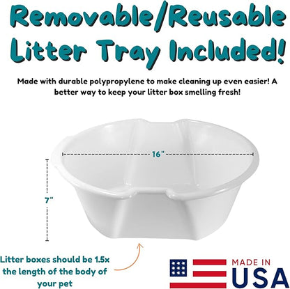 Good Pet Stuff Hidden Litter Box Planter, Decorative Cat Litter Enclosure with Carbon Filter, Artificial Plant, Easy Clean, Indoor Design, Original Round Style, Essentials Kit, Mocha Brown