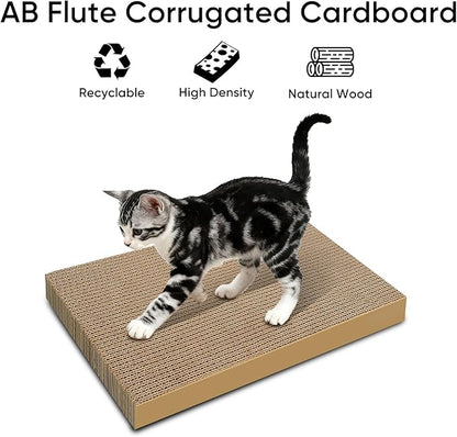 AGYM Cat Scratchers 4 Packs Refill Cat Scratching Pad Cardboard for Indoor Cats and Kitten, Large Size Cat Scratch Pad Board Easy for Cats to Scratch