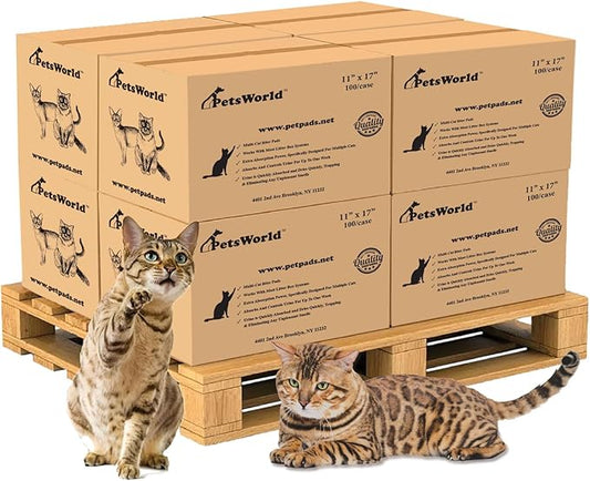 PetsWorld Universal Fit Multi-Cat Pad Refills for Litter Box, Fresh Scented, Ultra-Absorbent, Odor Control, Pack of 800