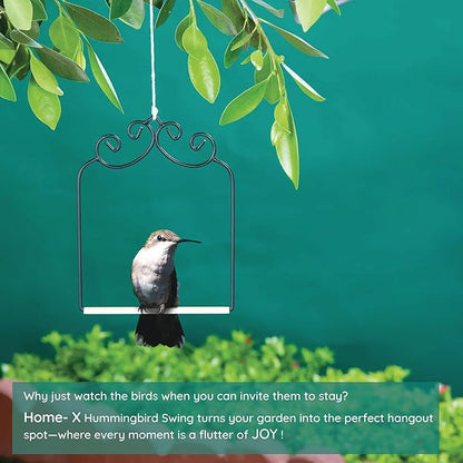 Outdoor Home-X Hummingbird Swing. Metal Frame Hummingbird Swing with Wooden Dowel, Model: SH723, Garden Store, Repair & Hardware