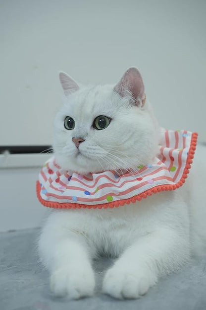 Cat Dog Birthday Bandana Scarf and Party Hat Cute Polka dot and Stripe Bib Scarf and Birthday Hat Cat Puppy Birthday Party Decorations Set