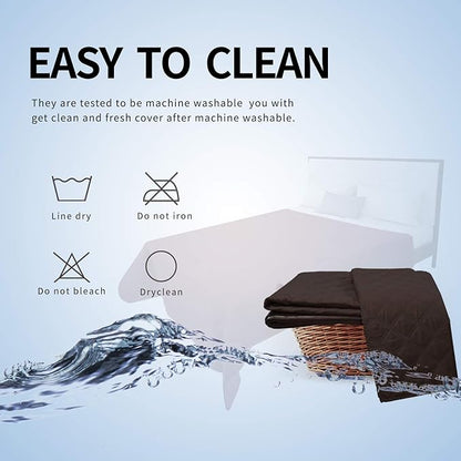Easy-Going 100% Waterproof Dog Bed Cover, Non-Slip Pet Blanket for Furniture, Washable Couch Cover, Repleasement Sofa Cover (120X82 in,Chocolate)