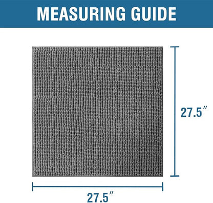 H.VERSAILTEX Plush Chenille Couch Armrest Cover 2 Packs Thick and Soft Sofa Covers Furniture Protector Cover for Pets (27.5" x 27.5", Grey)