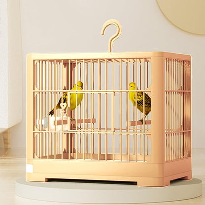 2025 New Carry Cage for Parakeet Portable 30x23x26cm Bird Travel Carrier Cage with Pull Out Tray Hook Handle Easy Transport Install for Various Birds Macaws Sparrow Conures Cockatiels
