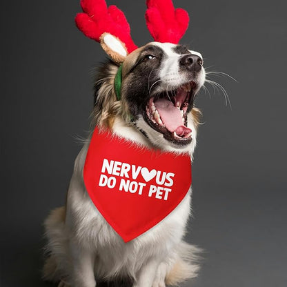 Nervous Do Not Pet Dog Bandana Service Bandana Service Dog in Training Funny Pet Accessories Shy Dogs Gift Nervous Anxious Scarf for Small Medium Dogs & Cats