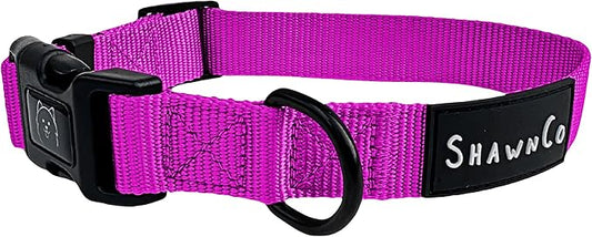 ShawnCo Dream Walk Dog Collar- Premium, Adjustable and Comfortable Pet Collar for Small, Medium, Large and Extra Large Dogs (L, Orchid)