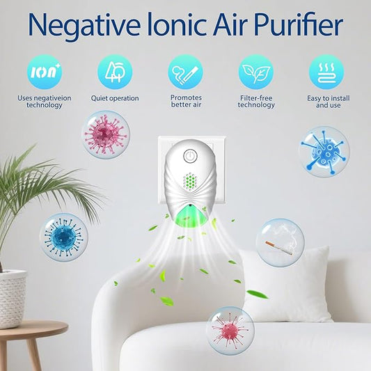 Air Purifiers for Home (4-Pack),Plug-in Air Purifier with Negative Ion Technology, Quiet Odor Eliminator for Smoke, Pets, Kitchen, Bathroom, Dust, and More