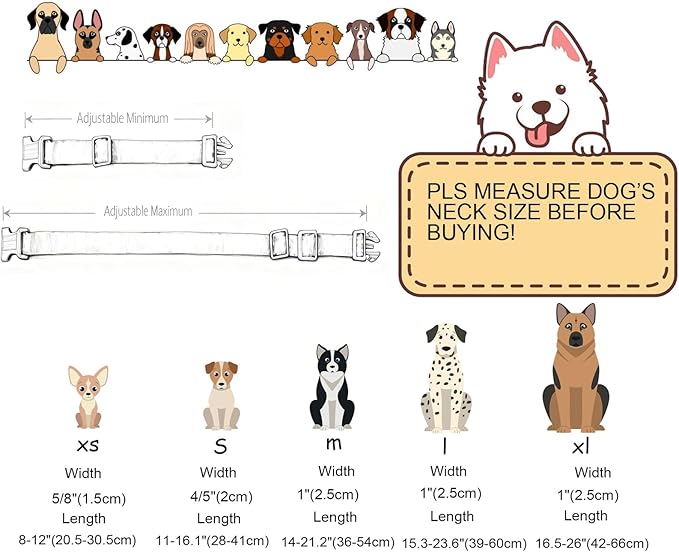 DOGWONG Dinosaur Dog Collar-Cute Green Dinosaur Dog Collar for Small Dogs, Adjustable Comfortable Cotton Boy Dog Collars for Small Medium Large Dogs,S