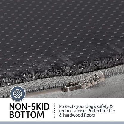 PetFusion Ultimate Dog Bed, Orthopedic Memory Foam, Multiple Sizes and Colors, Medium Firmness Pillow, Waterproof Liner, YKK Zippers, Breathable 35% Cotton Cover