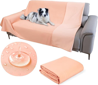 SILLY LEGACY Thin Reversible Waterproof Protective Cover or Liner for Bed or Couch (Twin Size, 90 x 55 inch), for Dogs and Cats, Babies; Incontinence, Urine, Drool