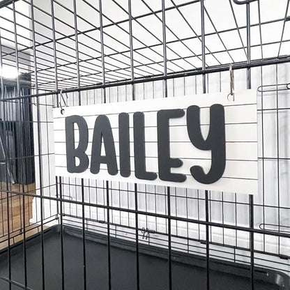 Personalized Crate Sign, Custom Dog Decor, Hanging Crate Sign,Personalized Pet Gift,Dog Name Plate,Gift for Dog Lover, (23.5x8.26cm/9.25x3.25in)