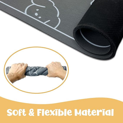 Dog Food Mat, Diatom Ooze Cat Water Mats Non Slip for Floors Waterproof and Water Absorption, Easy to Clean-Dog (15.5" H*23.5" L)