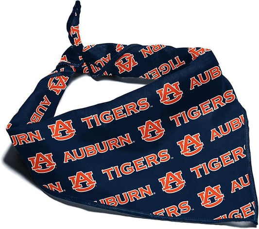 Auburn Tigers Officially Licensed Bandana for Dogs and Cats | Fits Pets Great Gift Idea | Easy-to-Tie (Small, 13")