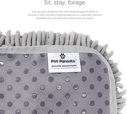 Pet Parents Forager Snuffle Mat with SoftSnout & Non-Slip Backing, Slow Feeder for Large & Small Dogs (Meadow 12")