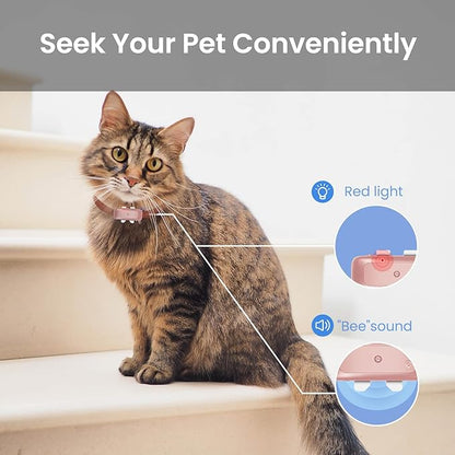 SEEWORLD Cat Tracker Mini GPS Pet Tracker for Dogs Cats Real-Time Location Tracker Virtual Fence 180 Days Location History 4G Dog Tracker for 6.5lbs+ Pets, Subscription Required