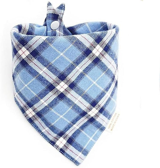 Dog Bandana(Coastal Blue Tartan S)