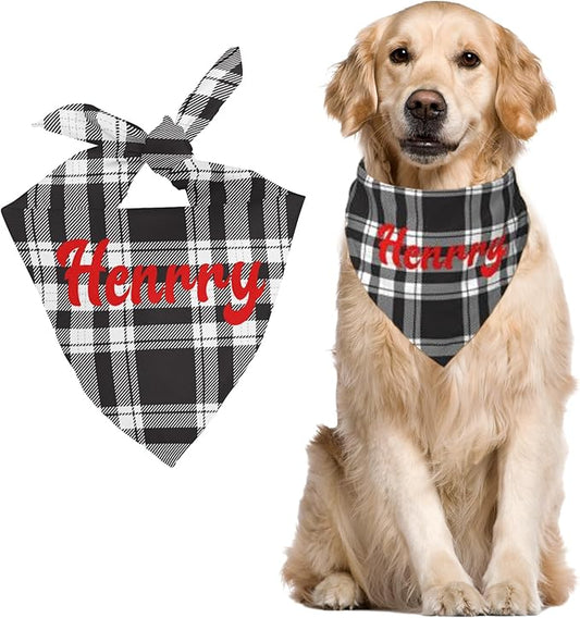 Custom Pet Scarf Personalized Dog Bandana with Name Personalized Add Your Text Bibs Triangle Head Scarfs Gift for Small Medium Large Dogs Cats Baby Puppy Pets Accessories