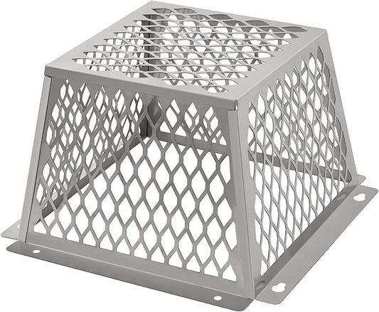 Dryer Exhaust Guard Vent Cover,Dryer Vent Bird Guard for Most 5" to 6" Exhaust Fan Cover, 8.5"Lx8.5"Wx6"H Stainless Steel Ventilation Bird Cage for Bathroom Exhaust Ventilation Fan