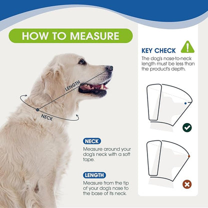 Dog Cone Collar After Surgery for Medium Dogs, Adjustable Soft Recovery Cone for Dogs to Stop Licking Biting, Comfortable Pet Elizabethan Alternative for Wound Healing