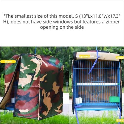 MANON ROSA Bird Cage Cover - Lightproof Birdcage Covers Nighttime- Ideal for Parrots Cockatiels Parakeets Cockatoos Lovebirds Finches Budgerigars Conure (L(19.7" Lx13.8 Wx13 H),Blue)