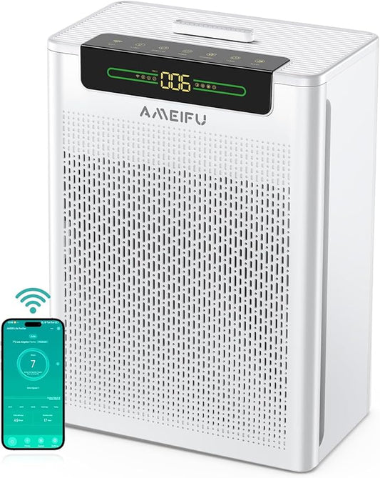 Air Purifiers for Home Large Room Up to 3000 ft², Pet Air Purifier with Smart APP Control, Hepa Air Purifier with Washable Filters and PM 2.5 Display Pets Hair, Pollen, Dander, Smoke