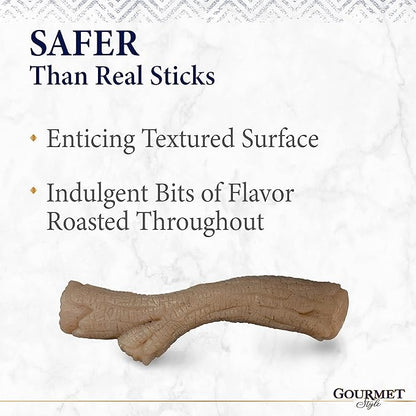 Nylabone Gourmet Style Stick Strong Chew Toy for Dogs, Peanut Butter Flavor, Medium - Up to 35 lbs, 1 Count