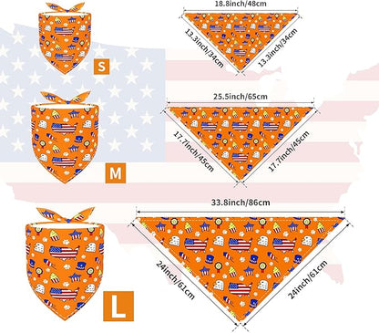 30 Pcs Patriotic Small Dog Bandanas Bulk 25 Inch Independence Day Dogs Bandana for Medium Dogs Breed 4th of July Dog Bandanas Large Cats Grooming M