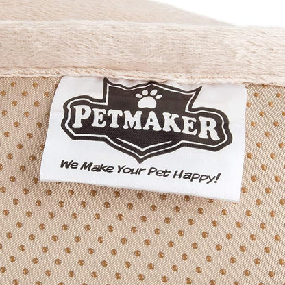 Couch Cover for Dogs – 35x35 Pet Furniture Protector with Memory Foam Bolster, Quilted Fabric, Non-Slip Water-Resistant Base Layer by PETMAKER (Beige)
