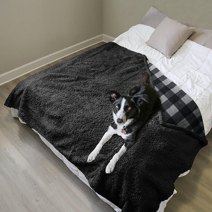 Kritter Planet Waterproof Bed Blanket, Washable Stain Proof Pad Bed Cover, Reversible Leakproof Furniture Protector, Liquid Pee Proof Blanket for Couch Sofa, 80x60 inch, Queen Size