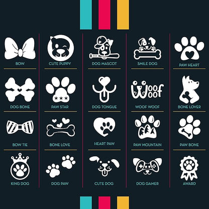 Engraved Pet ID Tags for Cats, Dogs - 4 Color & 5 Shape Options, Personalized w/ 20 Icons, Name, Address, Phone Number - Accessories for Four Legged Friends, Stainless Steel #Rectangular - Silver