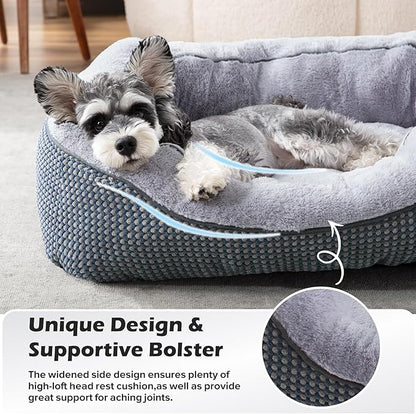 INVENHO Small Dog Bed Orthopedic Warming Soft Calming Sleeping Durable with Anti-Slip Bottom