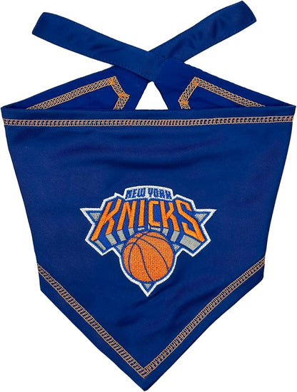 Pets First NBA New York Knicks TIE Bandana, Size Large/X-Large. Dog Bandana Scarf Bib for Pet Cat Dog. The Ultimate Game-Day, Party Bandana
