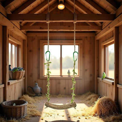 Chicken Swing Chicken Toy Perch Chicken Stand Bird Chew Toy for Birds Parrots Training Stand Holder Bird Toy Chickens and Parrots Bird Swings Birdcage Accessories